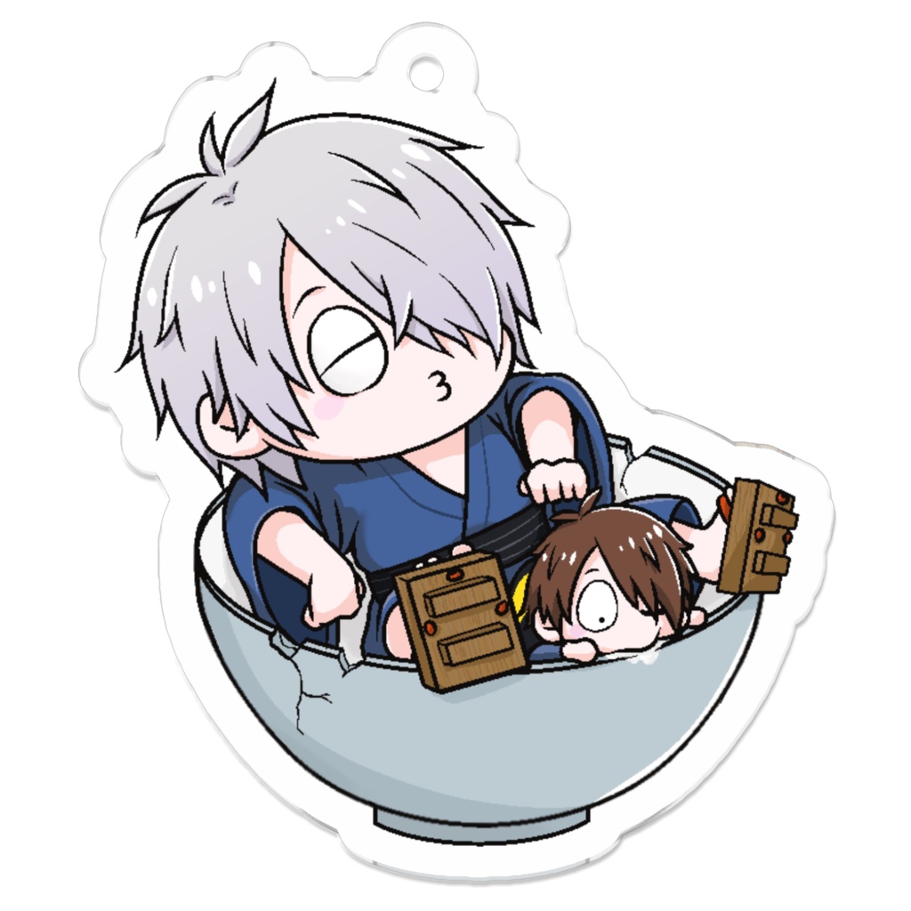 父子アクキー(茶碗)【自家通販廉価版】