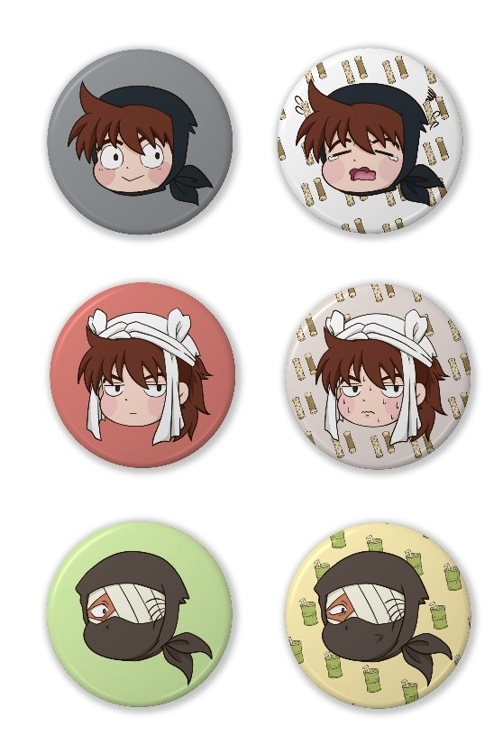 土井＆天鬼＆雑渡 缶バッチセット