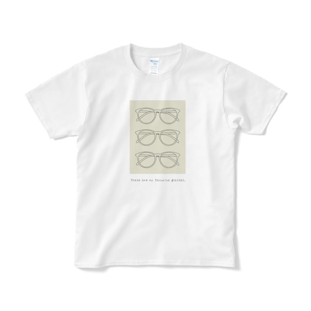 お気に入りのめがね(イエロー)Tシャツ