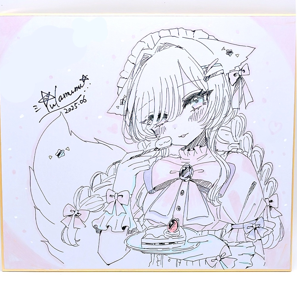 【常設販売】茶々プラムム_あなただけの直筆イラスト色紙