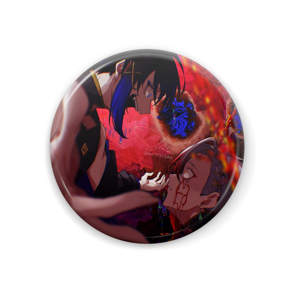 シロ&クロの缶バッチ