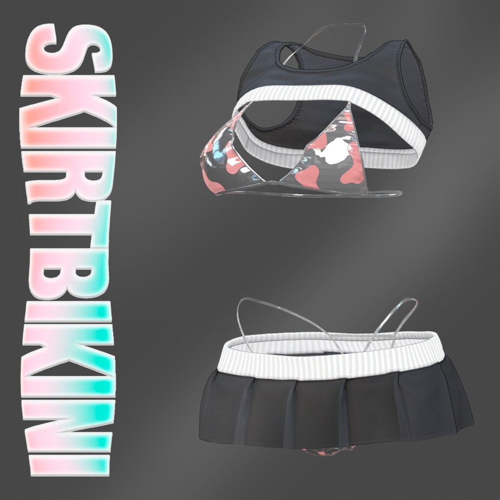 【あのん用水着】透け透けも🌫️+SKIRT BIKINI+