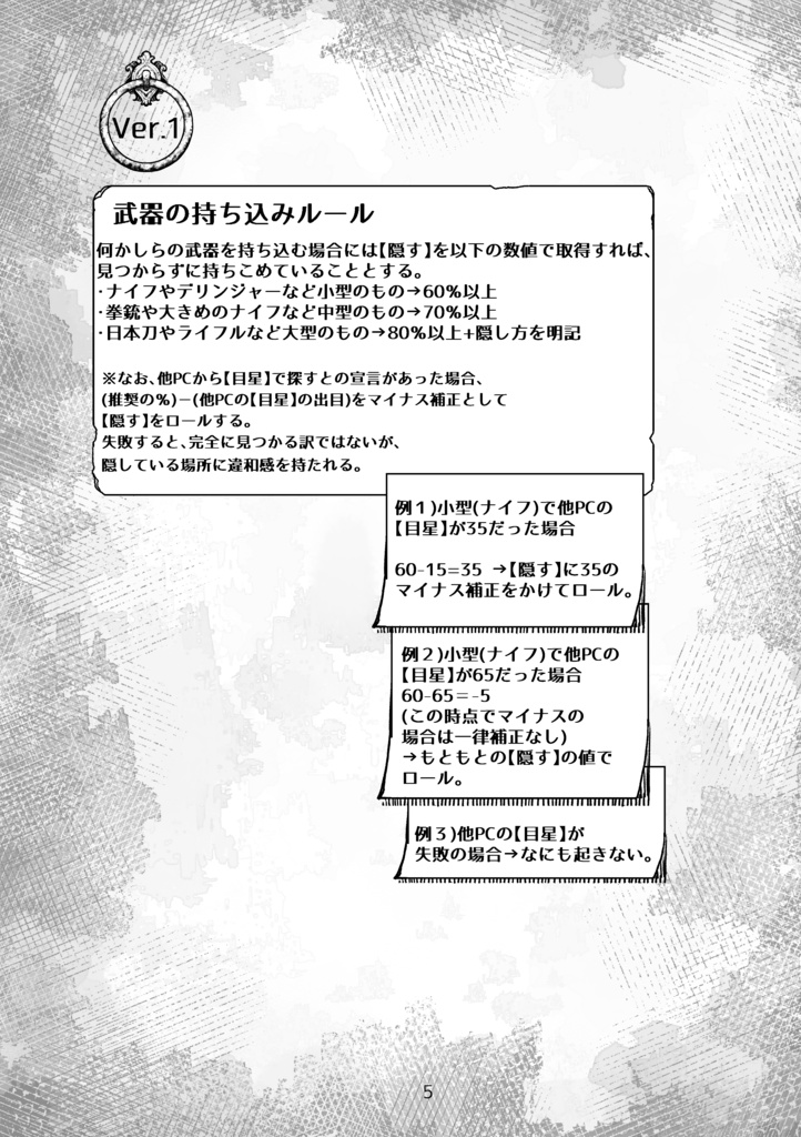 【新装版】しよくのしらべ【CoC第6版/PvP秘匿HOシナリオ集】