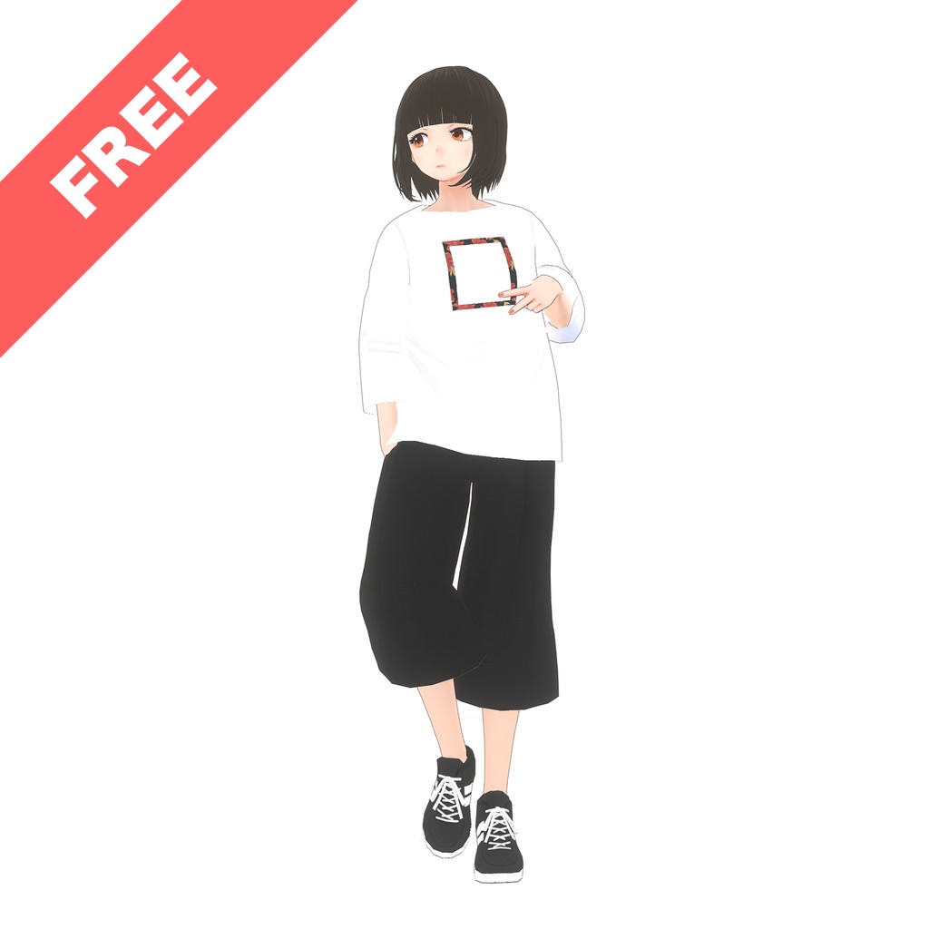 [VRoid] SQUARE LOGO T-SHIRT / スクエアロゴTシャツ