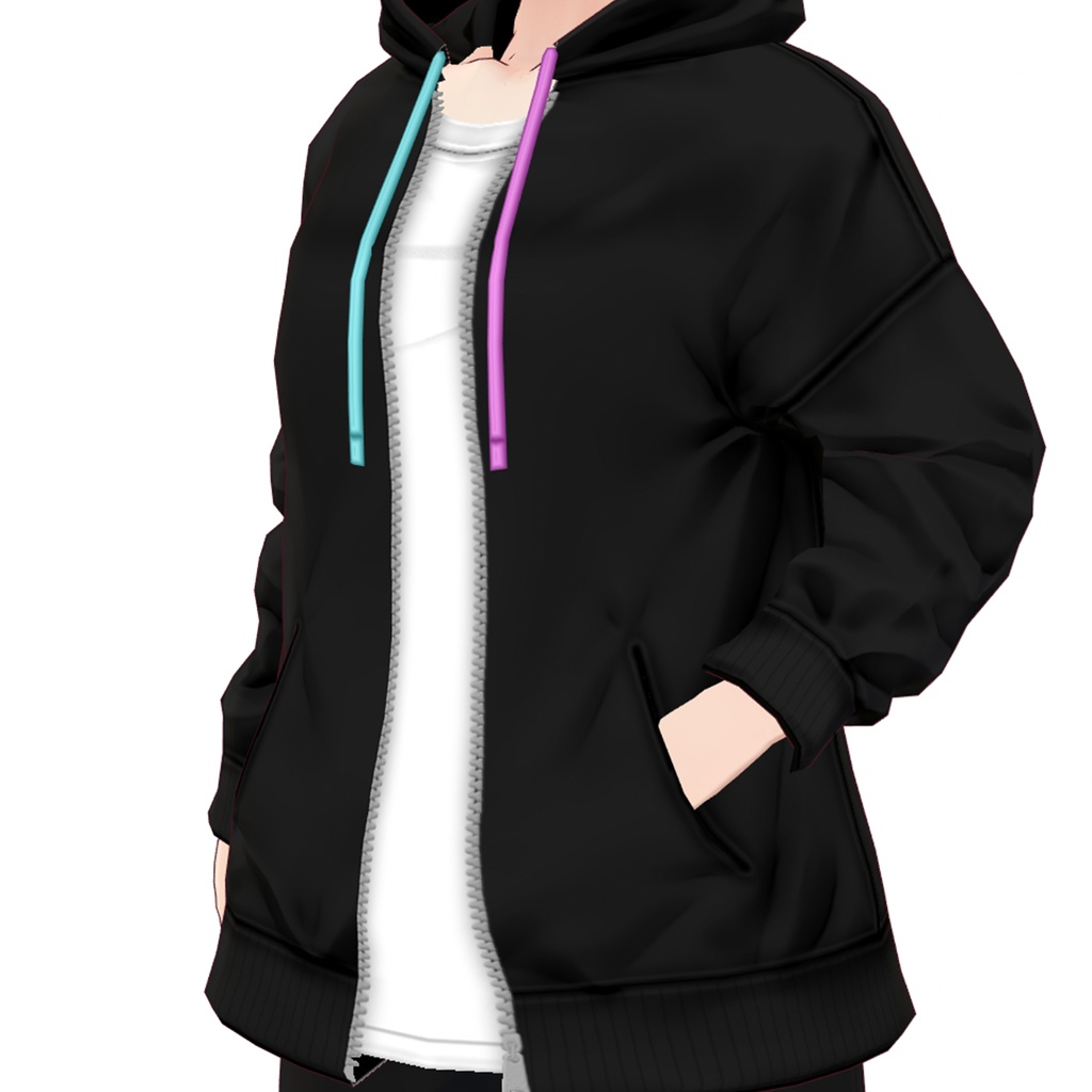 [VRoid] ZIP UP HOODIE / ジップアップパーカー