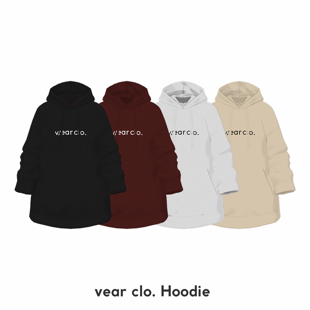 [VRoid] vear clo. LOGO HOODIE / vear clo.ロゴパーカー