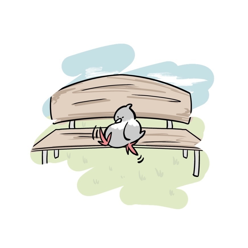 "鳩と一緒に休もう" スマホケース