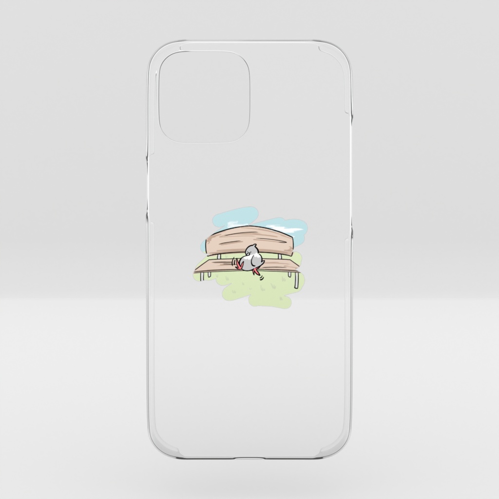 "鳩と一緒に休もう" スマホケース