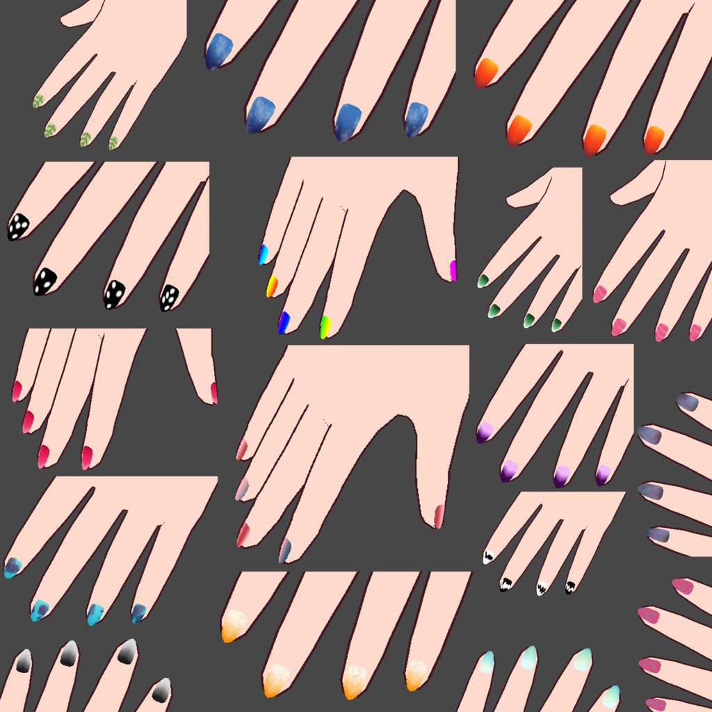 Vroid Nail Pack