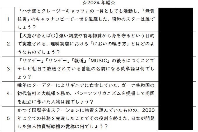 【クイズ問題集】ないしょゴミすてホール