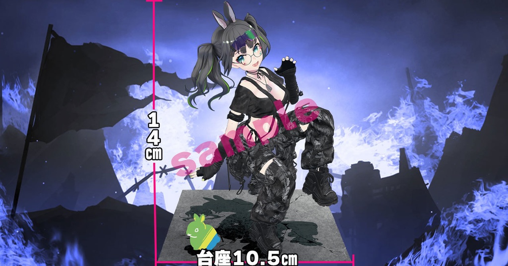 【2025限定モデル】アーミーたみーアクリルフィギュア【白ver,黒ver,】