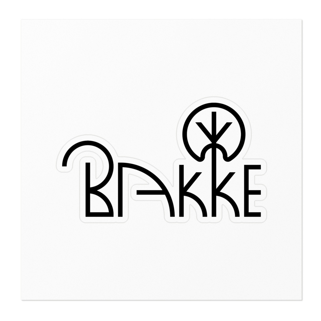BAKKEロゴステッカー(黒)