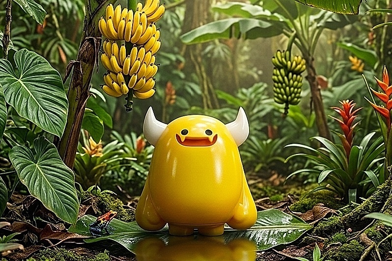 デモンソフビNo.019【Banana Yellow】※数量限定タグ付き版版