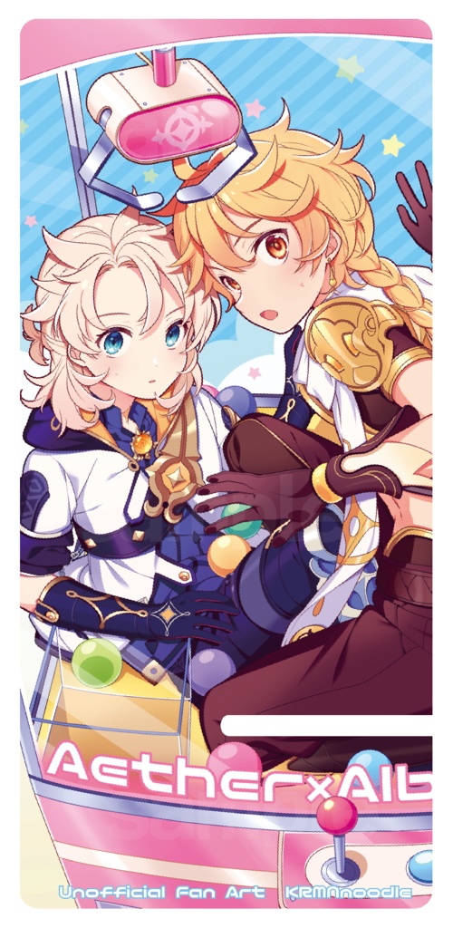 空とアルベドのアクリルスマホスタンド