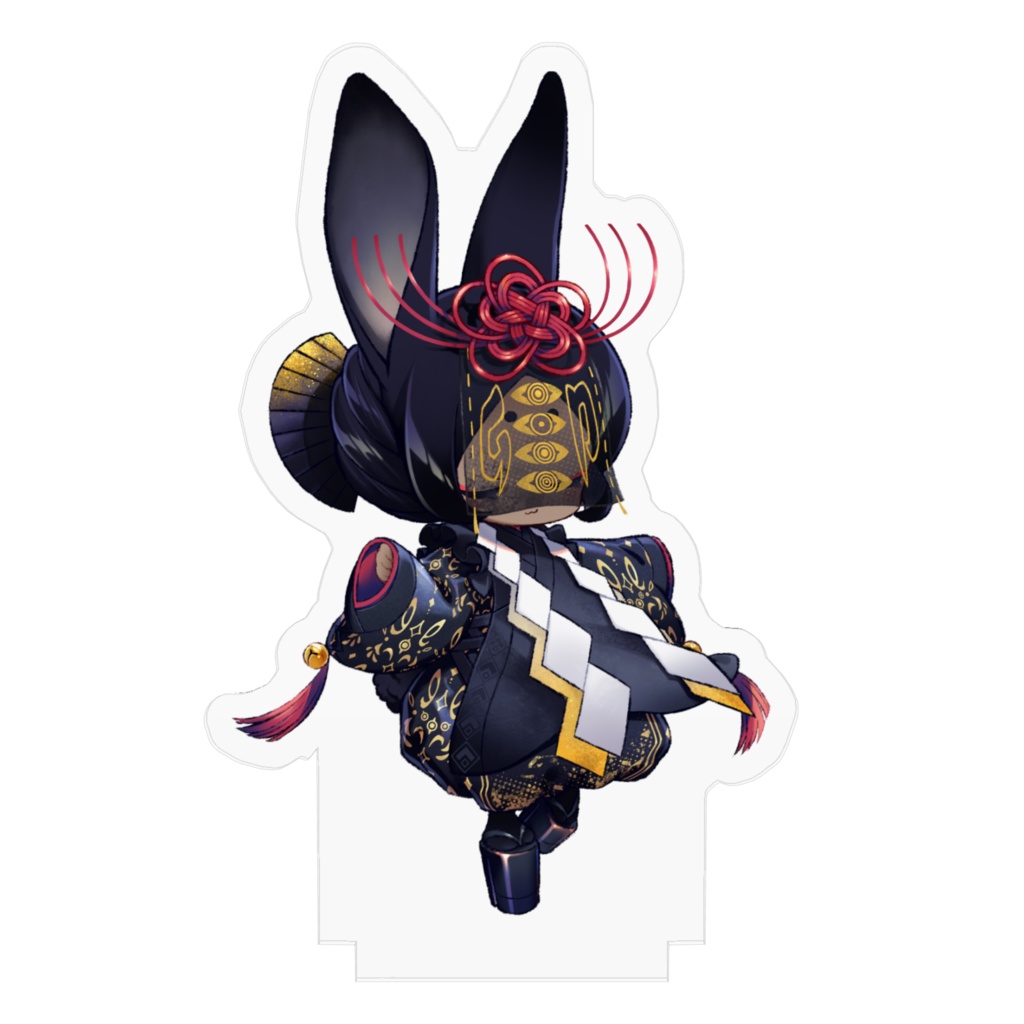 くろうさぎ アクリルフィギュア 70x70mm