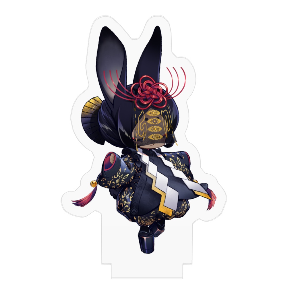 くろうさぎ アクリルフィギュア 50x50mm