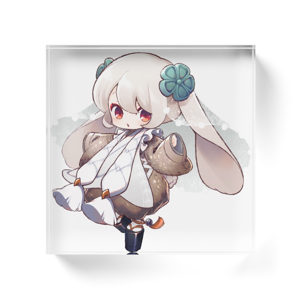 しろうさぎ アクリルブロック