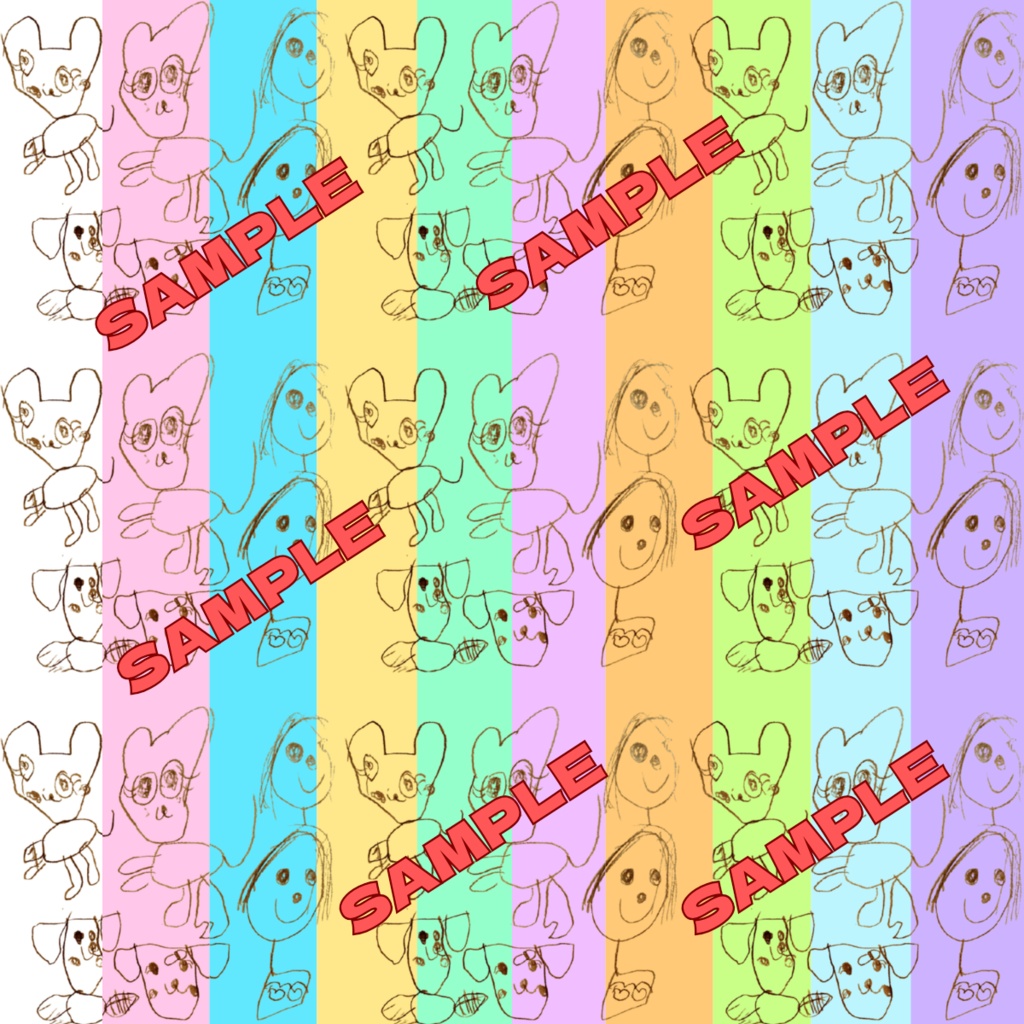 【AKOTIST】100%手描き作品 シームレスパターン
