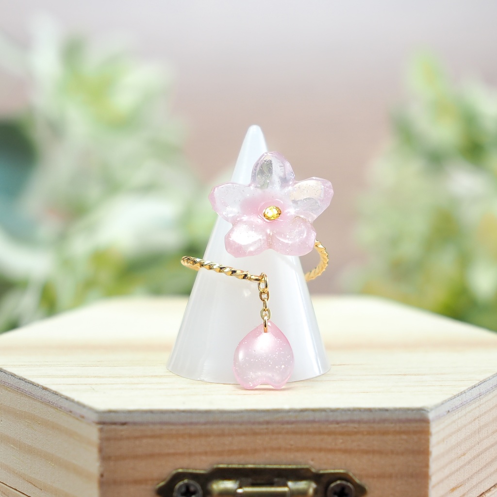 舞桜のフリーサイズリング