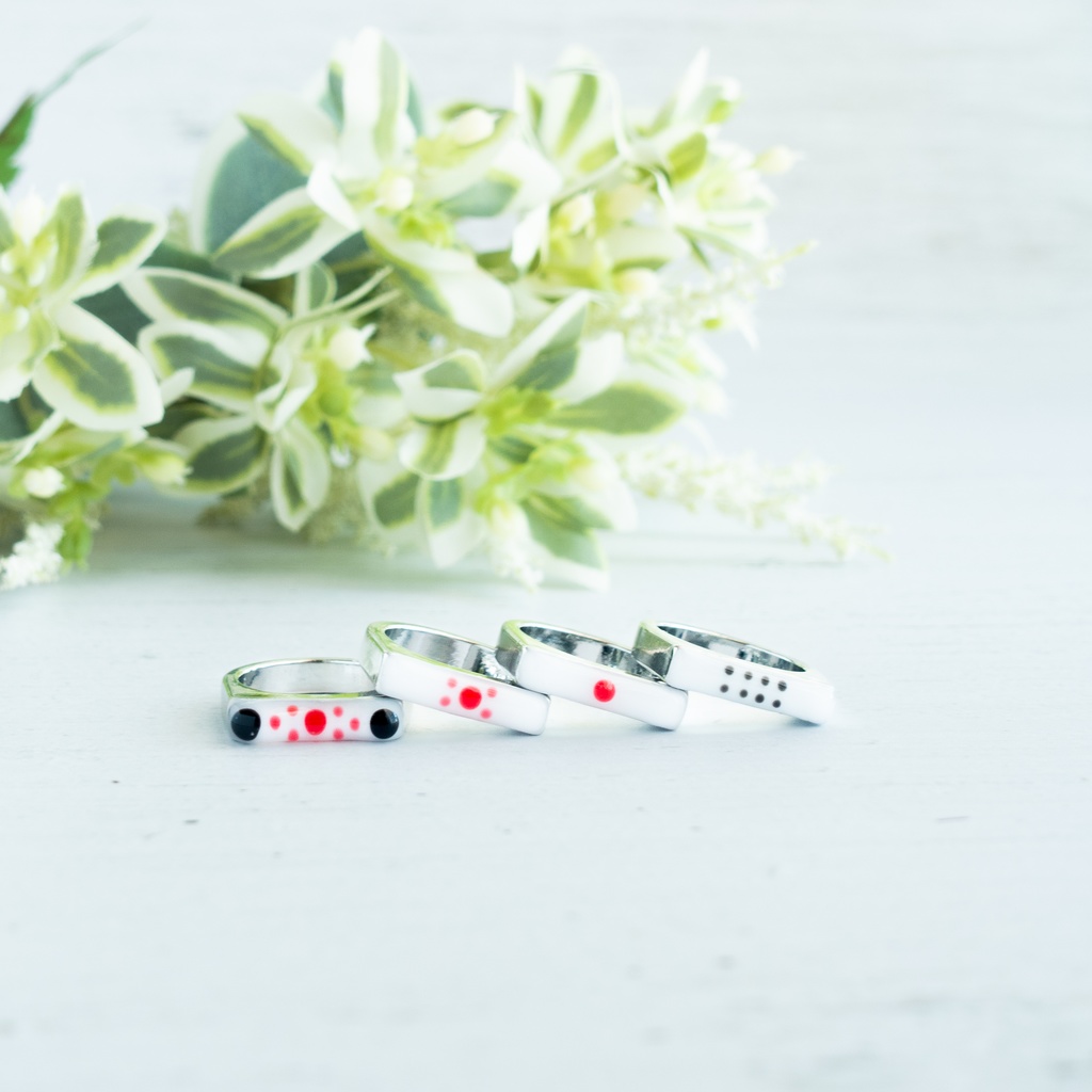 麻雀手積み点棒のうる艶リング大(金・銀)