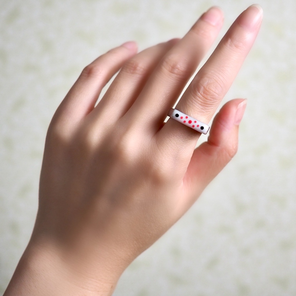 麻雀手積み点棒のうる艶リング大(金・銀)