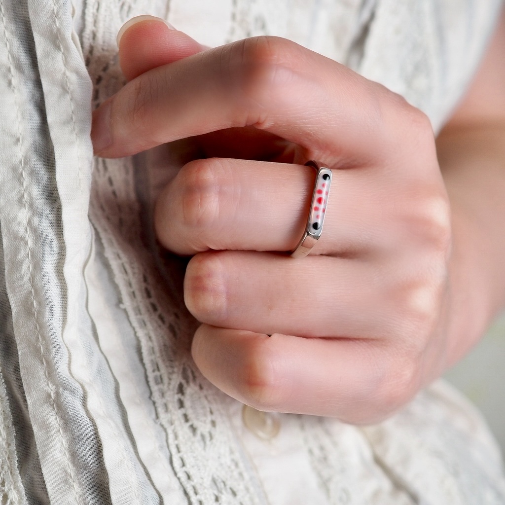 麻雀手積み点棒のうる艶リング小(金・銀)