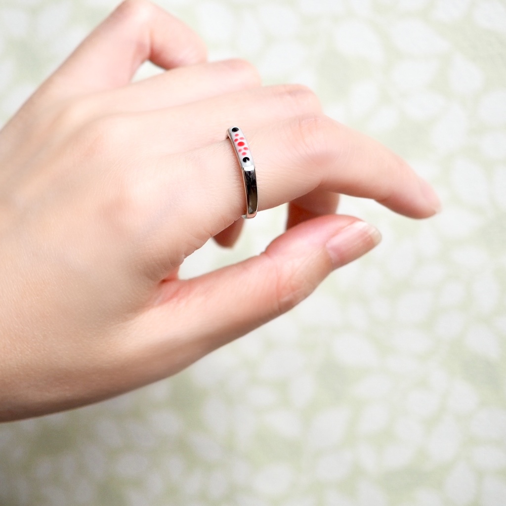 麻雀手積み点棒のうる艶リング小(金・銀)