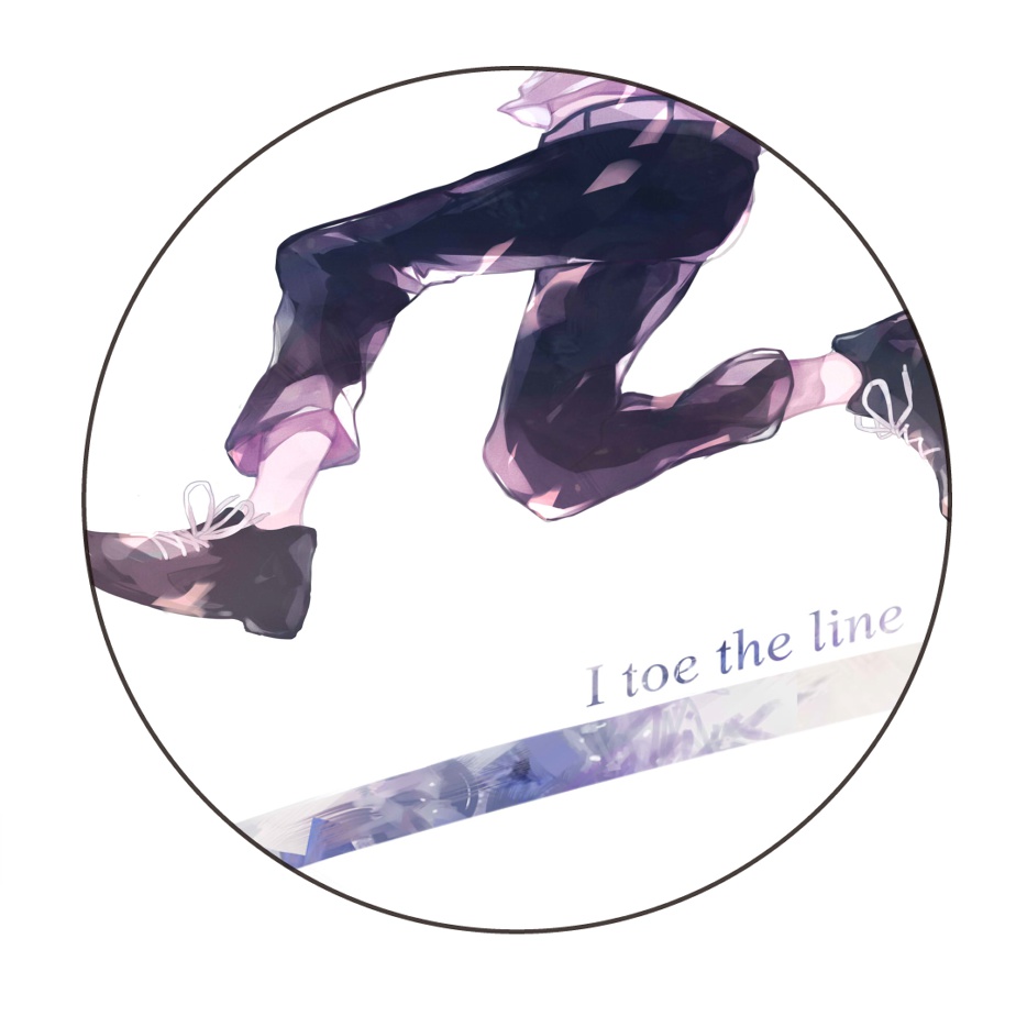 「I toe the line. 」ジャケットデザイン缶バッチ