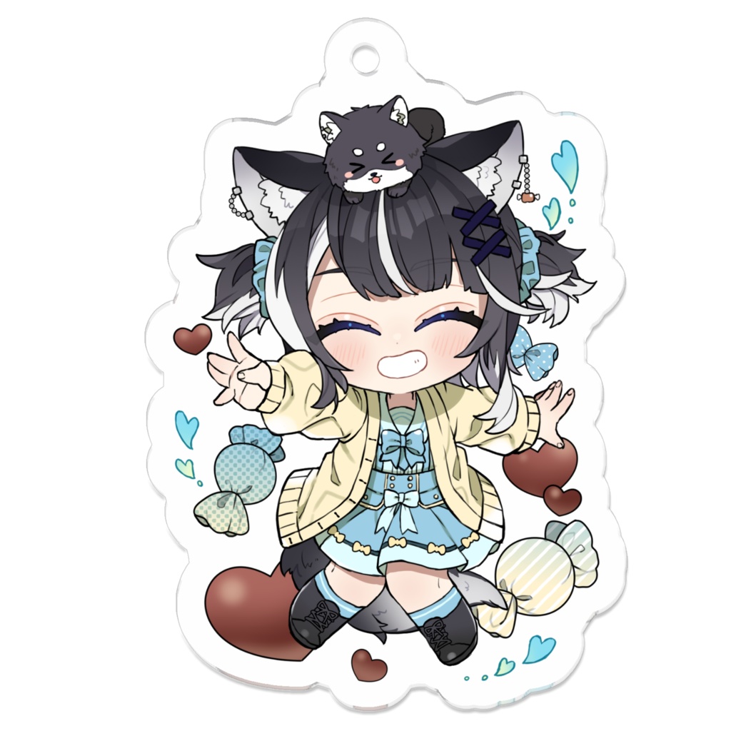 丸戌しばおアクリルキーホルダー【バレンタインVer.B】