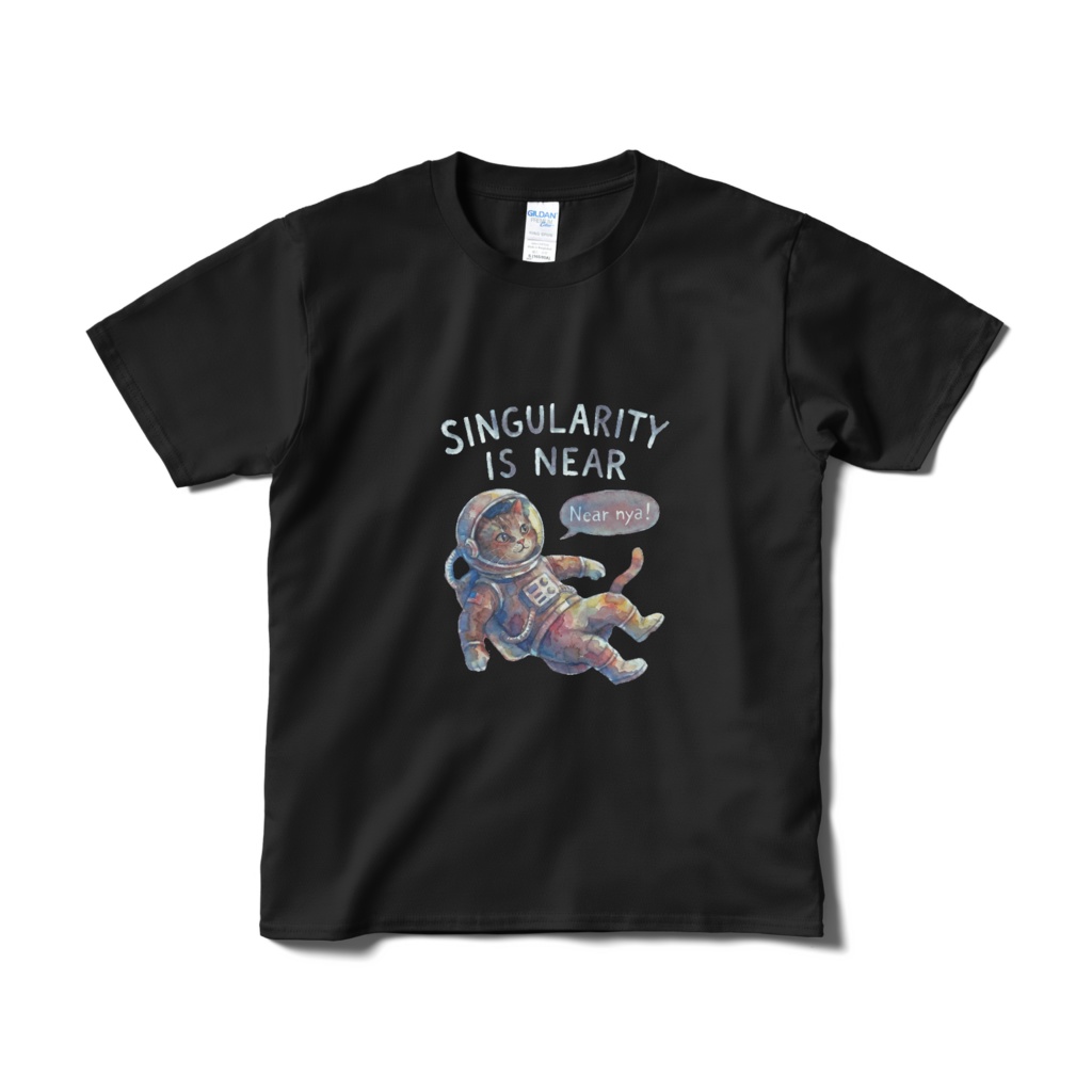 SINGULARITY CAT Tシャツ（BLACK)
