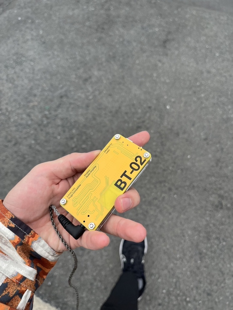 “BT-02(yellow)”ワイヤレスヘッドホンアンプ