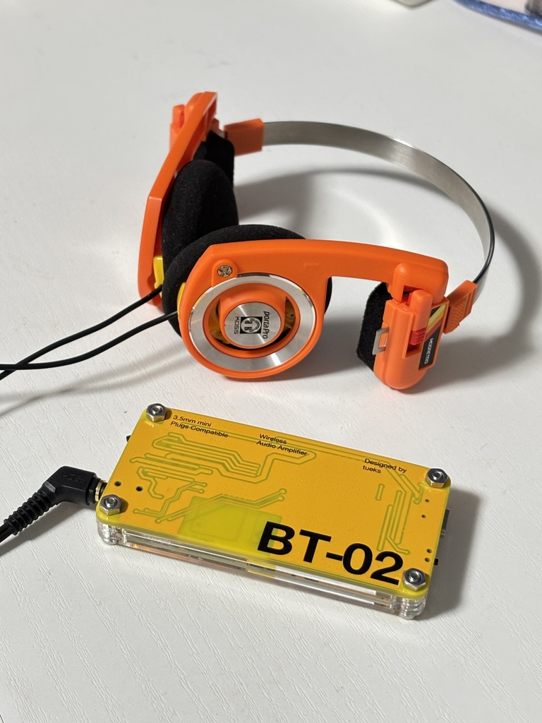 “BT-02(yellow)”ワイヤレスヘッドホンアンプ