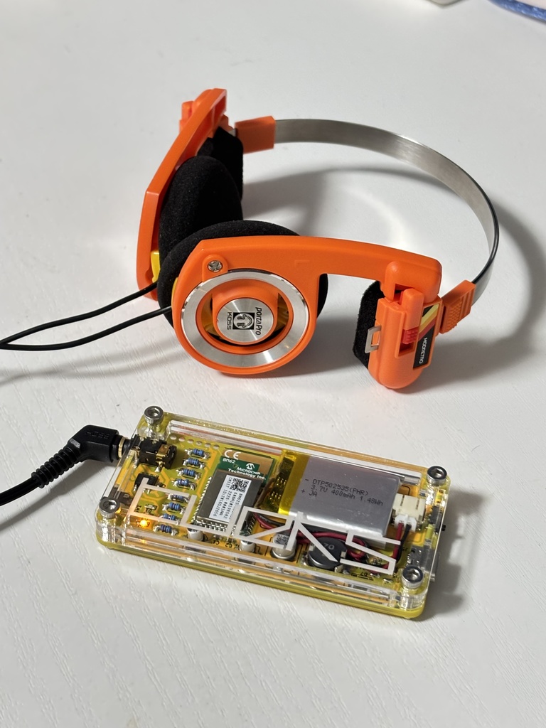 “BT-02(yellow)”ワイヤレスヘッドホンアンプ