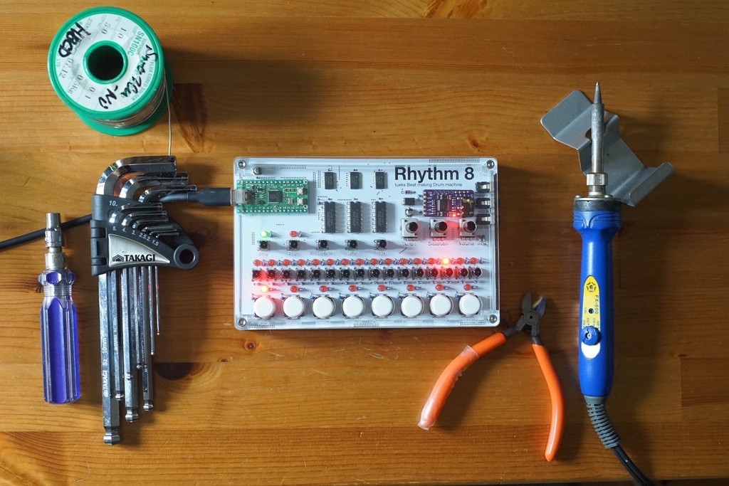 「Rhythm 8 キット版」ドラムマシン組み立てキット