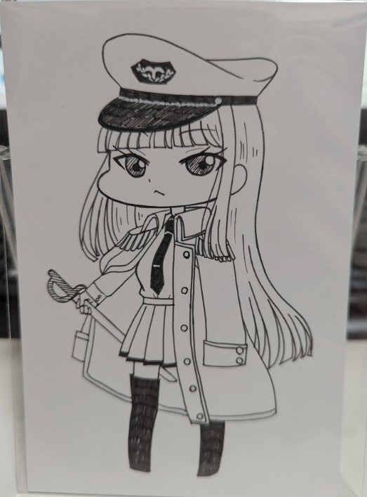 デフォルメレトロ手描きポストカード