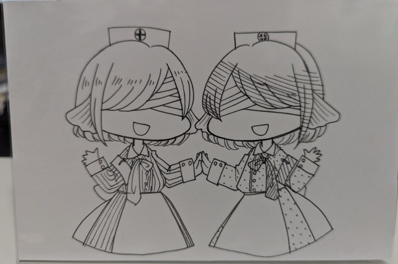 デフォルメフグナースポストカード
