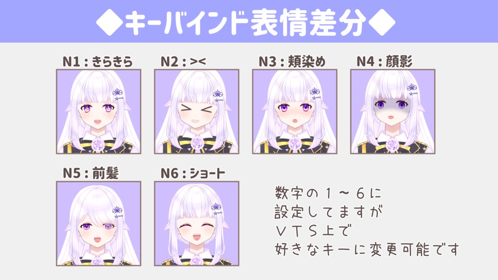 【汎用Live2Dモデル】幻想的少女【髪・表情差分】