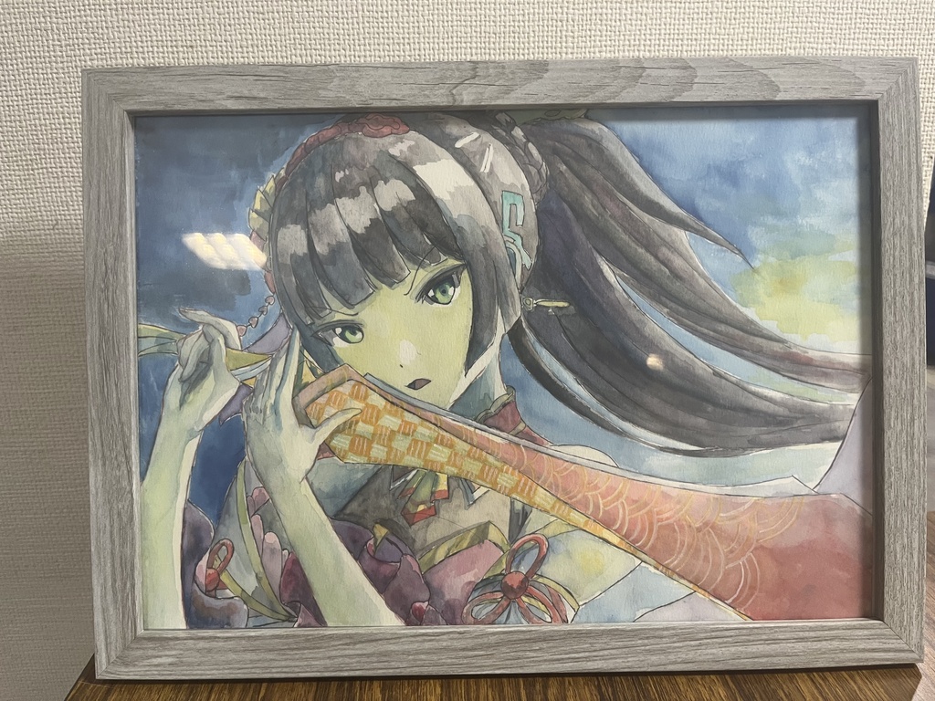新スタイル夏目祈 A4水彩画