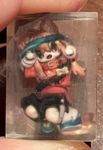 全高3cmクリスタルレジン封入フィギュア「手乗りまめひなた」