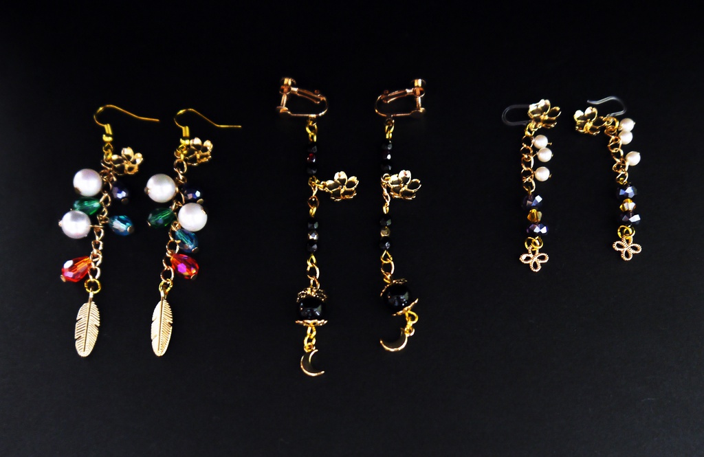 ピアス、イヤリング へし切長谷部 燭台切光忠 太鼓鐘貞宗