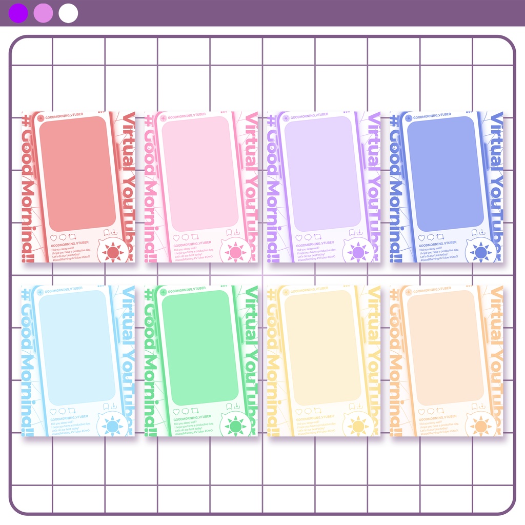 【おはV素材】SNSの投稿風なおはようVtuber素材 #Vtuber向け