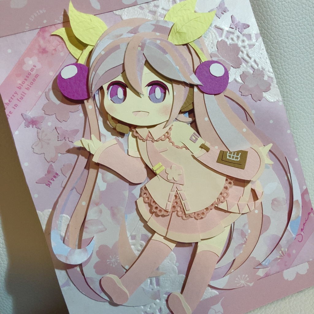 【原画】桜ミク　切り絵
