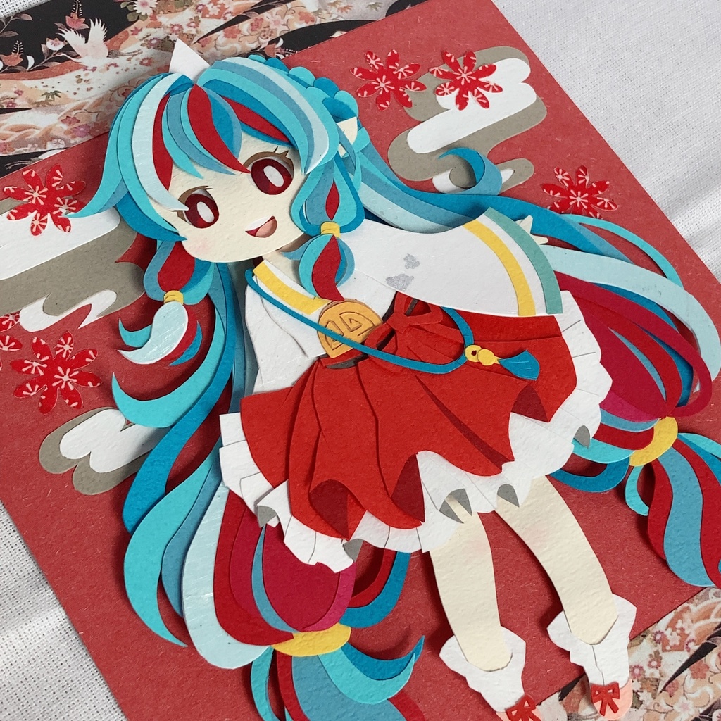 【原画】ガーディアンテイルズ　ウナ　切り絵