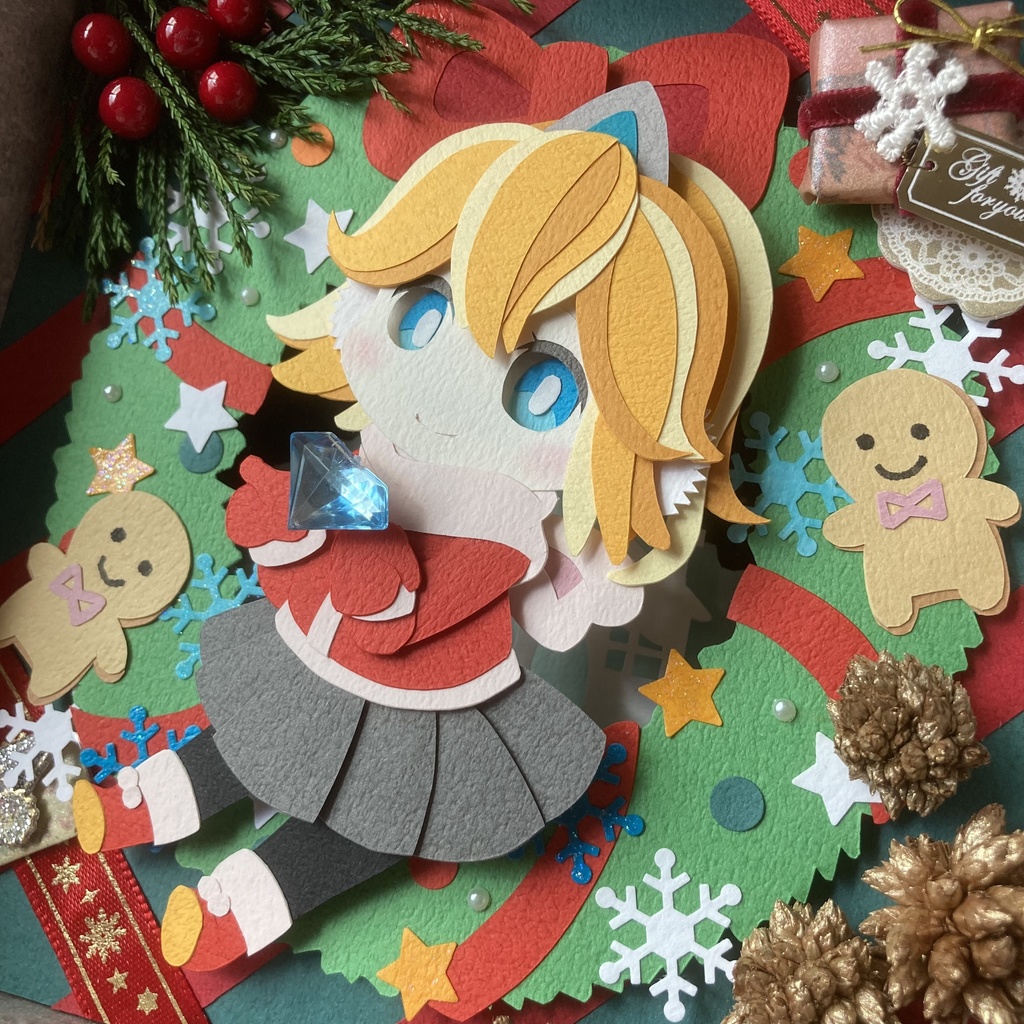 【切り絵原画】💎ちび姫からのおくりもの💎