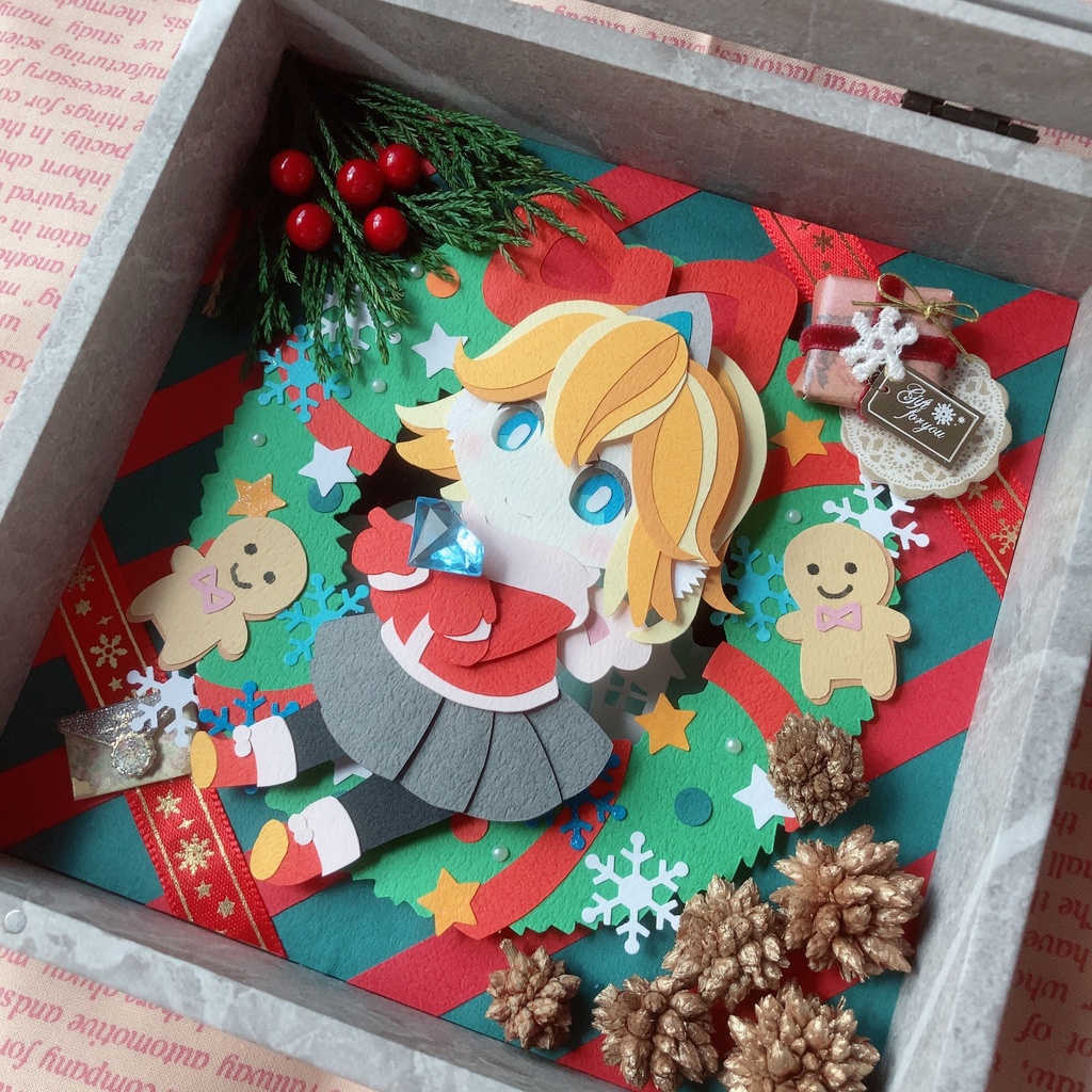 【切り絵原画】💎ちび姫からのおくりもの💎