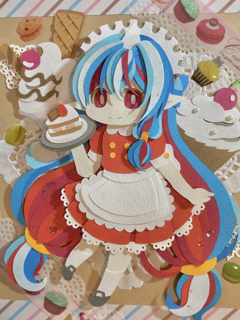 【原画】ガーディアンテイルズ　パルフェウナ　切り絵