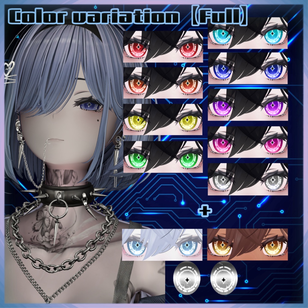 【ラシューシャ専用アイテクスチャ】Cyber Fox Eye