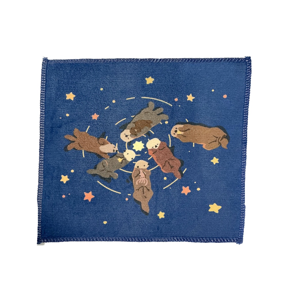 星をつかまえたラッコのタオルハンカチ