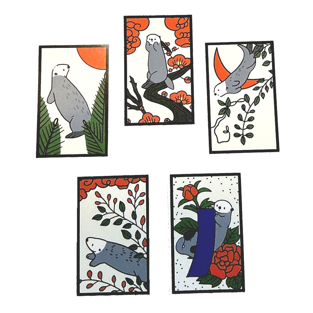 ラッコ花札シール5種入り