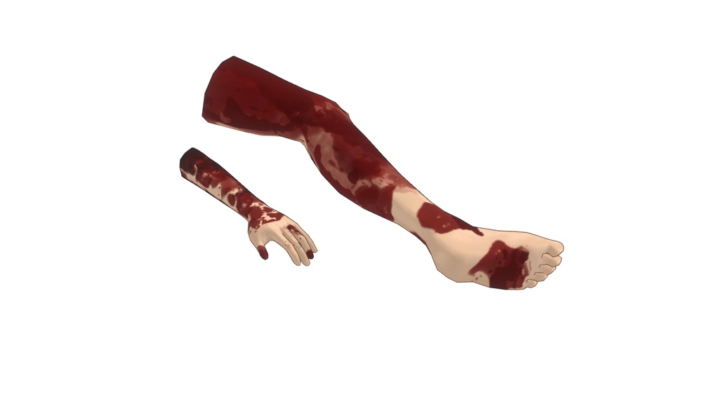 【3Dモデル】切断された腕・足